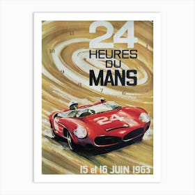 1963 24 Hours of Le Mans. June 15th and 16th, 1963 Art Print