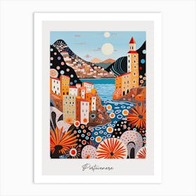 Poster Of Portovenere, Italy, Illustration In The Style Of Pop Art 3 Art Print