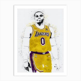 Russell Westbrook La Lakers Art Print