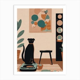 Cat On A Scale Art Print