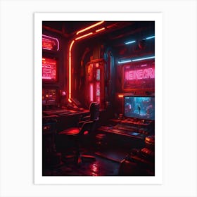 Cyberpunk Room Art Print