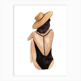 Woman In Swimsuit 1 Art Print