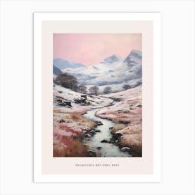 Dreamy Winter National Park Poster  Snowdonia National Park Wales 3 Art Print