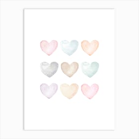 Hearts 83 Art Print