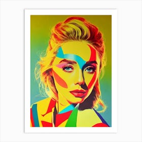 Elizabeth Olsen Colourful Pop Movies Art Movies Art Print