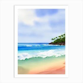 El Yunque Beach, Puerto Rico Watercolour Art Print