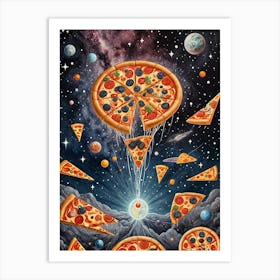 Space Pizza Art Print