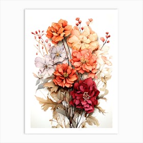 Majestic Botanica Regal Florals In Rich Tones Art Print