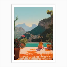 Vacation By The Pool 1 Art Print