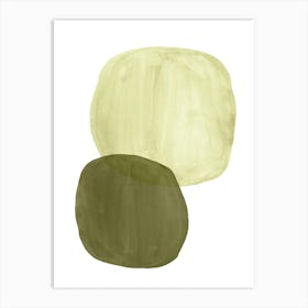 Olive tone abstarct Art Print