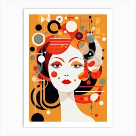 Abstract Painting or pretty woman Art Print