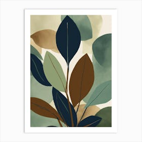 Abstract Leaves 1 Art Print