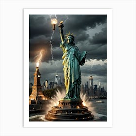 Statue Of Liberty In New York City 3 Art Print