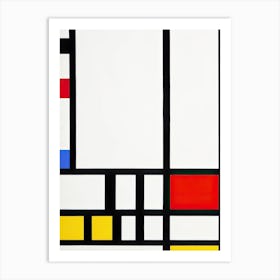 Trafalgar Square Background, Cubism Art 1, Piet Mondrian Art Print