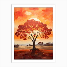 Sunset Tree 2 Art Print