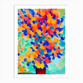 Bright And Abstract Matisse Inspired Flower Art Print