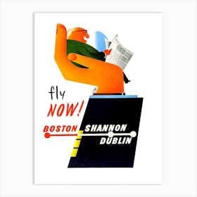 From Boston To Shanon And Dublin Art Print