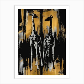 Giraffes In The City Art Print