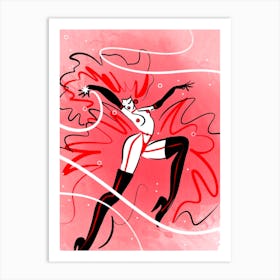 Moulin rouge show girl Art Print