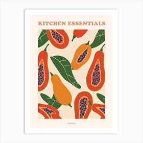 Papaya Pattern Illustration Poster 6 Art Print