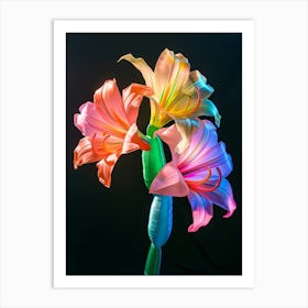 Bright Inflatable Flowers Amaryllis 1 Art Print