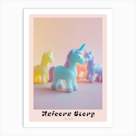 Rainbow Pastel Toy Unicorn Friends 2 Poster Art Print