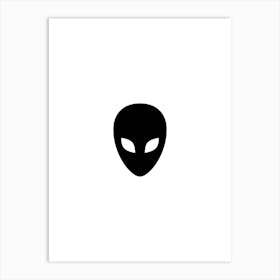 Alien Head print art Art Print