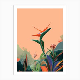 Boho Plant Painting Bird Of Paradise 3 Art Print