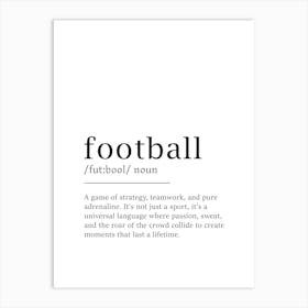 Football Definition Poster - Dictionary Art Print