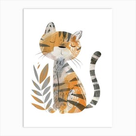 Charming Nursery Kids Animals Tiger 4 Art Print
