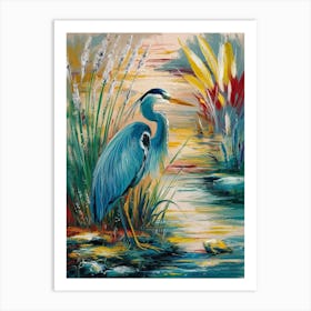 Blue Heron 2 Art Print