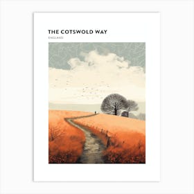 The Cotswold Way England 5 Hiking Trail Landscape Poster Art Print