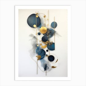 Blue And Gold 8 Art Print