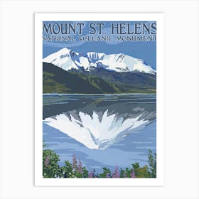 Mount St Helens National Volcanic Monument Art Print