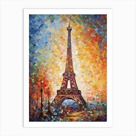 Eiffel Tower Paris France Paul Signac Style 15 Art Print