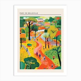 Parc De Belleville Paris France 2 Art Print