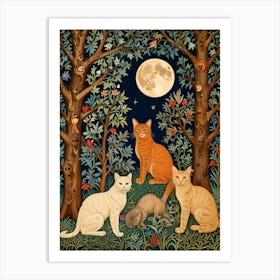 William Morris Cats In The Woods 1 Art Print