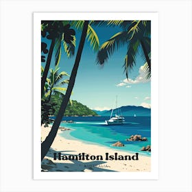 Hamilton Island Australia Hamo Digital Travel Art Poster