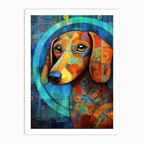 Cute Dachshund dog print 2 Art Print