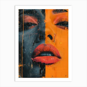 Orange And Black Art Print