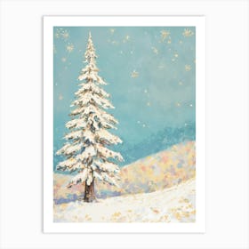 Snowy Tree Art Print