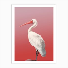Minimalist Pelican 3 Illustration Art Print