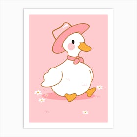 Duck In A Hat Art Print