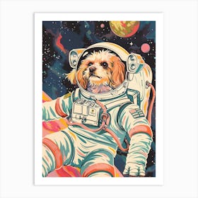 Dog In Space Art Print