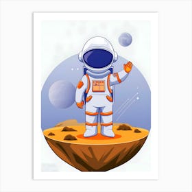 Astronaut In Space 4 Art Print