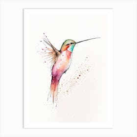 Allen S Hummingbird Minimalist Watercolour 5 Art Print