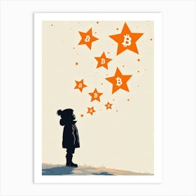 Bitcoin Stars 1 Art Print