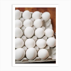 White Eggs In A Carton 2 Art Print