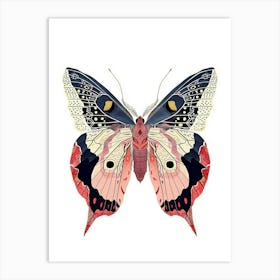 Colourful Insect Illustration Butterfly 25 Art Print