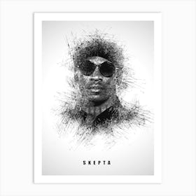 Skepta Rapper Sketch Art Print